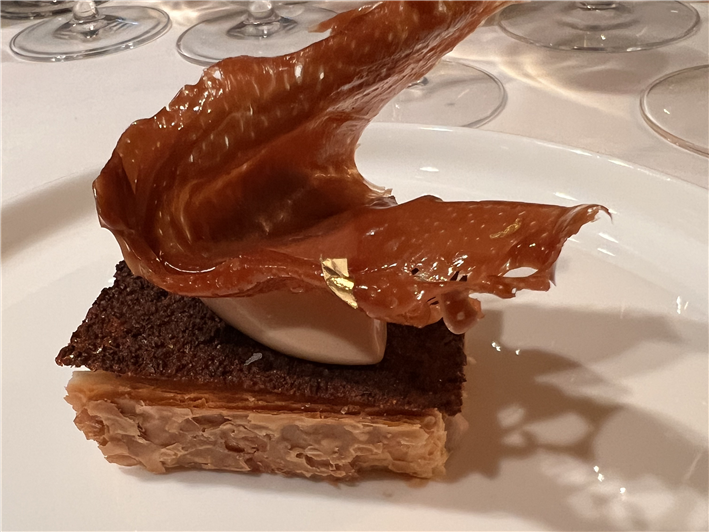 chocolate and hazelnut millefeuille
